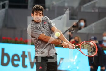 2021-05-03 - Cristian Garin of Chile during the Mutua Madrid Open 2021, Masters 1000 tennis tournament on May 3, 2021 at La Caja Magica in Madrid, Spain - Photo Laurent Lairys / DPPI - MUTUA MADRID OPEN 2021, MASTERS 1000 TENNIS TOURNAMENT - INTERNATIONALS - TENNIS
