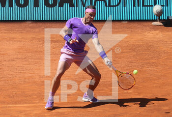 2021-05-05 - Rafael Nadal of Spain during the Mutua Madrid Open 2021, Masters 1000 tennis tournament on May 5, 2021 at La Caja Magica in Madrid, Spain - Photo Laurent Lairys / DPPI - MUTUA MADRID OPEN 2021, MASTERS 1000 TENNIS TOURNAMENT - INTERNATIONALS - TENNIS