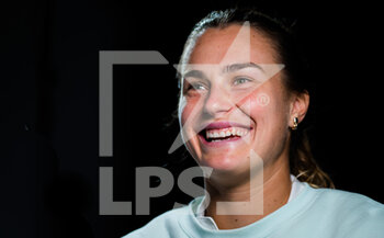 2021-05-05 - Aryna Sabalenka of Belarus talks to the media after the quarter-finals of the Mutua Madrid Open 2021, Masters 1000 tennis tournament on May 5, 2021 at La Caja Magica in Madrid, Spain - Photo Rob Prange / Spain DPPI / DPPI - MUTUA MADRID OPEN 2021, MASTERS 1000 TENNIS TOURNAMENT - INTERNATIONALS - TENNIS