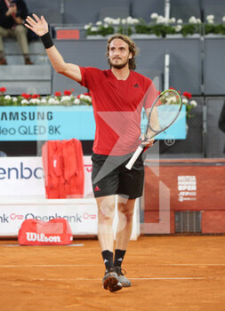 2021-05-05 - Stefanos Tsitsipas of Greece during the Mutua Madrid Open 2021, Masters 1000 tennis tournament on May 5, 2021 at La Caja Magica in Madrid, Spain - Photo Laurent Lairys / DPPI - MUTUA MADRID OPEN 2021, MASTERS 1000 TENNIS TOURNAMENT - INTERNATIONALS - TENNIS