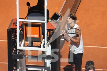 2021-05-07 - Alexander Zverev of Germany during the Mutua Madrid Open 2021, Masters 1000 tennis tournament on May 7, 2021 at La Caja Magica in Madrid, Spain - Photo Laurent Lairys / DPPI - MUTUA MADRID OPEN 2021, MASTERS 1000 TENNIS TOURNAMENT - INTERNATIONALS - TENNIS