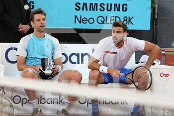 2021-05-09 - Horacio Zeballos of Argentina and Marcel Granollers of Spain during the men's double final match at the Mutua Madrid Open 2021, Masters 1000 tennis tournament on May 9, 2021 at La Caja Magica in Madrid, Spain - Photo Laurent Lairys / DPPI - MUTUA MADRID OPEN 2021, MASTERS 1000 TENNIS TOURNAMENT - INTERNATIONALS - TENNIS