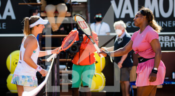 2021-05-12 - Nadia Podoroska of Argentina and Serena Williams of the United States after the second round of the 2021 Internazionali BNL d'Italia, WTA 1000 tennis tournament on May 12, 2021 at Foro Italico in Rome, Italy - Photo Rob Prange / Spain DPPI / DPPI - 2021 INTERNAZIONALI BNL D'ITALIA, WTA 1000 TENNIS TOURNAMENT - INTERNATIONALS - TENNIS