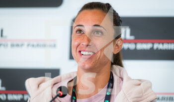 2021-05-14 - Petra Martic of Croatia talks to the media after winning her quarter-final match at the 2021 Internazionali BNL d'Italia, WTA 1000 tennis tournament on May 14, 2021 at Foro Italico in Rome, Italy - Photo Rob Prange / Spain DPPI / DPPI - 2021 INTERNAZIONALI BNL D'ITALIA, WTA 1000 TENNIS TOURNAMENT - INTERNATIONALS - TENNIS