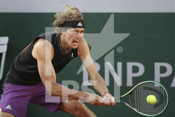 2021-05-30 - Alexander Sascha Zverev of Germany during day 1 of the French Open 2021, a Grand Slam tennis tournament on May 30, 2021 at Roland-Garros stadium in Paris, France - Photo Jean Catuffe / DPPI - ROLAND-GARROS 2021, GRAND SLAM TENNIS TOURNAMENT - INTERNATIONALS - TENNIS