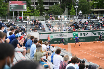 2021-06-03 - Cristian Garin of Chile on Court 14 during the second round at the Roland-Garros 2021, Grand Slam tennis tournament on June 2, 2021 at Roland-Garros stadium in Paris, France - Photo Victor Joly / DPPI - ROLAND-GARROS 2021, GRAND SLAM TENNIS TOURNAMENT - INTERNATIONALS - TENNIS