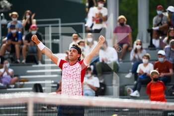 2021-06-03 - Marco Cecchinato of Italy celebrating his victory during the Roland-Garros 2021, Grand Slam tennis tournament on June 3, 2021 at Roland-Garros stadium in Paris, France - Photo Victor Joly / DPPI - ROLAND-GARROS 2021, GRAND SLAM TENNIS TOURNAMENT - INTERNATIONALS - TENNIS