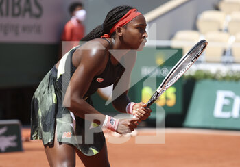 2021-06-09 - Cori Coco Gauff of USA during day 11 of the French Open 2021, Grand Slam tennis tournament on June 9, 2021 at Roland-Garros stadium in Paris, France - Photo Jean Catuffe / DPPI - ROLAND-GARROS 2021, GRAND SLAM TENNIS TOURNAMENT - INTERNATIONALS - TENNIS