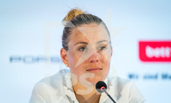 2021-06-17 - Angelique Kerber of Germany talks to the media after her second round match at the 2021 bett1open WTA 500 tennis tournament on June 17, 2021 at Rot-Weiss Tennis Club in Berlin, Germany - Photo Rob Prange / Spain DPPI / DPPI - 2021 BETT1OPEN WTA 500 TENNIS TOURNAMENT - INTERNATIONALS - TENNIS