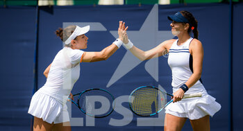 2021-06-23 - Giuliana Olmos of Mexico and Sharon Fichman of Canada playing doubles at the 2021 Viking International WTA 500 tennis tournament on June 23, 2021 at Devonshire Park Tennis in Eastbourne, England - Photo Rob Prange / Spain DPPI / DPPI - 2021 VIKING INTERNATIONAL WTA 500 TENNIS TOURNAMENT - INTERNATIONALS - TENNIS