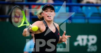 2021-06-23 - Jelena Ostapenko of Latvia in action against Daria Kasatkina of Russia during her quarter-final match at the 2021 Viking International WTA 500 tennis tournament on June 24, 2021 at Devonshire Park Tennis in Eastbourne, England - Photo Rob Prange / Spain DPPI / DPPI - 2021 VIKING INTERNATIONAL WTA 500 TENNIS TOURNAMENT - INTERNATIONALS - TENNIS