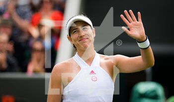 2021-06-28 - Garbine Muguruza of Spain celebrates after her win against Fiona Ferro of France during the first round of The Championships Wimbledon 2021, Grand Slam tennis tournament on June 28, 2021 at All England Lawn Tennis and Croquet Club in London, England - Photo Rob Prange / Spain DPPI / DPPI - WIMBLEDON 2021, GRAND SLAM TENNIS TOURNAMENT - INTERNATIONALS - TENNIS