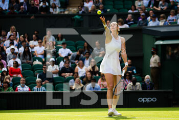 2021-06-28 - Petra Kvitova of the Czech Republic in action against Sloane Stephens of the United States during the first round of The Championships Wimbledon 2021, Grand Slam tennis tournament on June 28, 2021 at All England Lawn Tennis and Croquet Club in London, England - Photo Rob Prange / Spain DPPI / DPPI - WIMBLEDON 2021, GRAND SLAM TENNIS TOURNAMENT - INTERNATIONALS - TENNIS