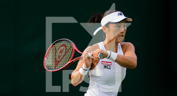 2021-06-28 - Misaki Doi of Japan in action against Claire Liu of the United States during the first round of The Championships Wimbledon 2021, Grand Slam tennis tournament on June 28, 2021 at All England Lawn Tennis and Croquet Club in London, England - Photo Rob Prange / Spain DPPI / DPPI - WIMBLEDON 2021, GRAND SLAM TENNIS TOURNAMENT - INTERNATIONALS - TENNIS