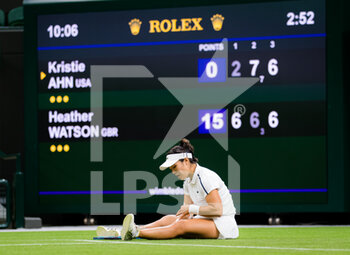 2021-06-28 - Kristie Ahn of the United States in action against Heather Watson of Great Britain during the first round of The Championships Wimbledon 2021, Grand Slam tennis tournament on June 28, 2021 at All England Lawn Tennis and Croquet Club in London, England - Photo Rob Prange / Spain DPPI / DPPI - WIMBLEDON 2021, GRAND SLAM TENNIS TOURNAMENT - INTERNATIONALS - TENNIS