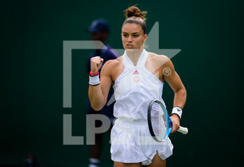 2021-06-28 - Maria Sakkari of Greece in action against Arantxa Rus of the Netherlands during the first round of The Championships Wimbledon 2021, Grand Slam tennis tournament on June 29, 2021 at All England Lawn Tennis and Croquet Club in London, England - Photo Rob Prange / Spain DPPI / DPPI - WIMBLEDON 2021, GRAND SLAM TENNIS TOURNAMENT - INTERNATIONALS - TENNIS