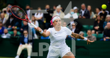 2021-06-30 - Aliona Bolsova of Spain in action against Paula Badosa of Spain during the first round of The Championships Wimbledon 2021, Grand Slam tennis tournament on June 30, 2021 at All England Lawn Tennis and Croquet Club in London, England - Photo Rob Prange / Spain DPPI / DPPI - WIMBLEDON 2021, GRAND SLAM TENNIS TOURNAMENT - INTERNATIONALS - TENNIS