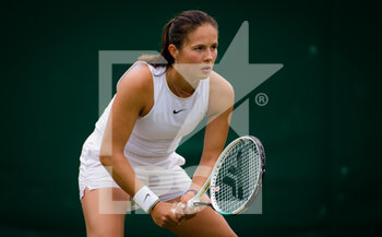 2021-06-30 - Daria Kasatkina of Russia in action against Patricia Maria Tig of Romania during the first round of The Championships Wimbledon 2021, Grand Slam tennis tournament on June 30, 2021 at All England Lawn Tennis and Croquet Club in London, England - Photo Rob Prange / Spain DPPI / DPPI - WIMBLEDON 2021, GRAND SLAM TENNIS TOURNAMENT - INTERNATIONALS - TENNIS