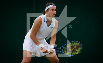 2021-07-01 - Anastasija Sevastova of Latvia in action against Marta Kostyuk of Ukraine during the second round of The Championships Wimbledon 2021, Grand Slam tennis tournament on July 1, 2021 at All England Lawn Tennis and Croquet Club in London, England - Photo Rob Prange / Spain DPPI / DPPI - WIMBLEDON 2021, GRAND SLAM TENNIS TOURNAMENT - INTERNATIONALS - TENNIS