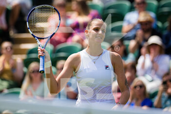 2021-07-02 - Karolina Pliskova of the Czech Republic celebrates her win against Tereza Martincova of the Czech Republic during the third round of The Championships Wimbledon 2021, Grand Slam tennis tournament on July 2, 2021 at All England Lawn Tennis and Croquet Club in London, England - Photo Rob Prange / Spain DPPI / DPPI - WIMBLEDON 2021, GRAND SLAM TENNIS TOURNAMENT - INTERNATIONALS - TENNIS