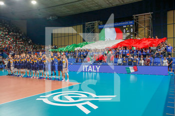 2019-08-11 - Nazionale Italiana durante l´Inno di Mameli - TORNEO MASCHILE DI QUALIFICAZIONE A TOKYO 2020 - DAY 3 - ITALIA VS SERBIA - ITALY NATIONAL TEAM - VOLLEYBALL