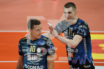 2021-03-10 - zimmermann jan (n.10 setter sir safety conad perugia) muzaj maciej (n.15 sir safety conad perugia) - PLAYOFF - SIR SAFETY CONAD PERUGIA VS ALLIANZ MILANO - SUPERLEAGUE SERIE A - VOLLEYBALL