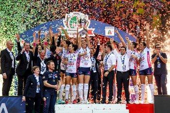 2019-02-03 - Il podio della vittoria di igor Novara Coppa Italia - FINALE - IMOCO CONEGLIANO VS IGOR NOVARA - WOMEN ITALIAN CUP - VOLLEYBALL